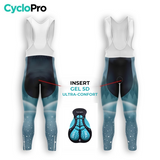COLLANT CYCLISTE HIVER HOMME BLEU - SNOW+