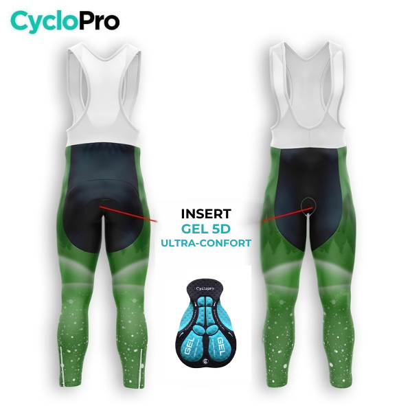 TENUE CYCLISTE HIVER HOMME VERTE - SNOW+