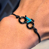 Bracelet Velo Noir et Bleu