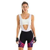 MTB-nachtfietsbroek voor dames met bretels