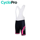 Cuissard Vélo de Route Noir et Rose - Confort+