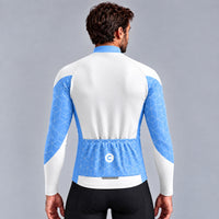 MAILLOT LONG DE CYCLISME HIVER BLEU - CUBIC+ 1