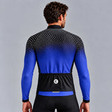 MAILLOT LONG DE CYCLISME HIVER BLEU - DIMENSION+ 1