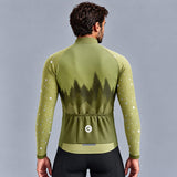 MAILLOT LONG DE CYCLISME HIVER JAUNE - SNOW+ 1