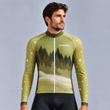 MAILLOT LONG DE CYCLISME HIVER JAUNE - SNOW+