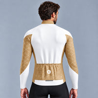 MAILLOT LONG DE CYCLISME HIVER MARRON - CUBIC+ 1
