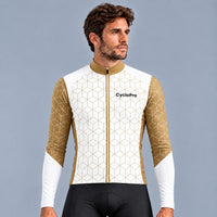 MAILLOT LONG DE CYCLISME HIVER MARRON - CUBIC+