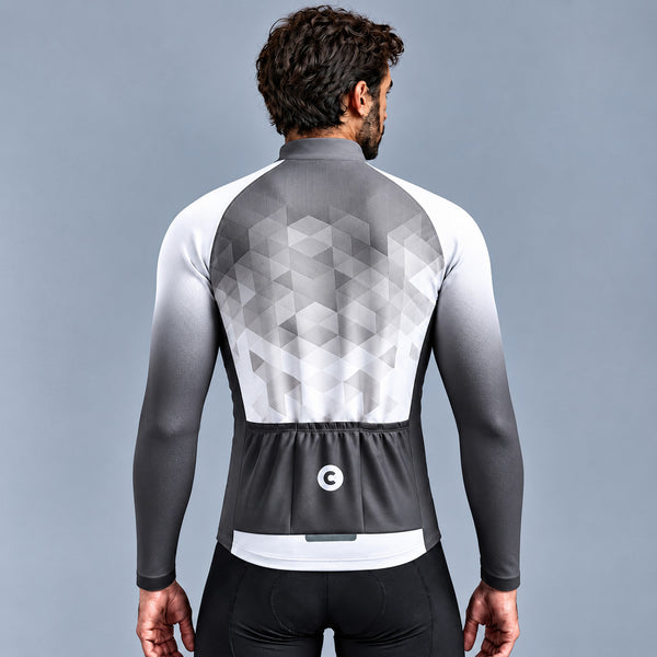MAILLOT LONG DE CYCLISME HIVER NOIR - CRISTAL+ 1