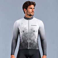 MAILLOT LONG DE CYCLISME HIVER NOIR - CRISTAL+