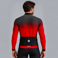 MAILLOT LONG DE CYCLISME HIVER ROUGE - DIMENSION 1