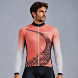 MAILLOT LONG DE CYCLISME HIVER ROUGE - TRACE+