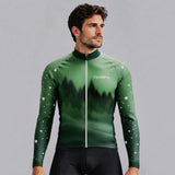 MAILLOT LONG DE CYCLISME HIVER VERT - SNOW+