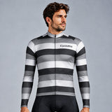 MAILLOT LONG DE CYCLISME NOIR ET BLANC - HIVER - ÉVASION+