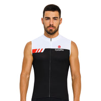 Maillot Cyclisme sans manches Noir et rouge Performance