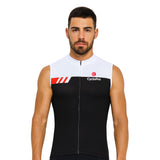 Maillot Cyclisme sans manches Noir et rouge Performance