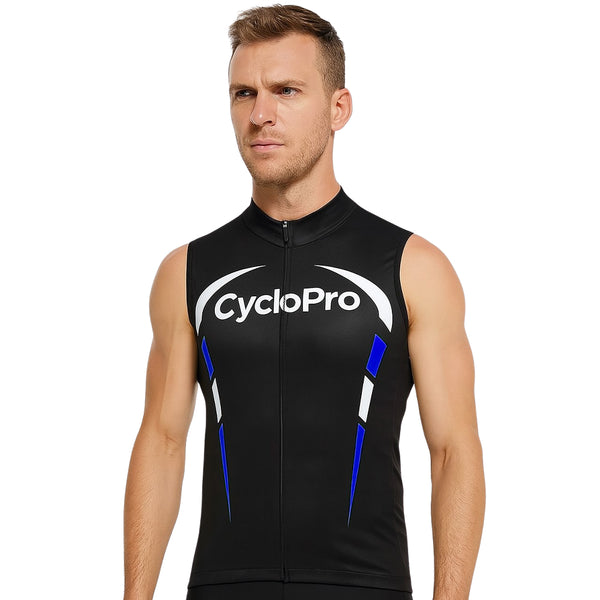 Dynamo blauw mouwloos wielershirt