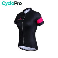 MAILLOT VÉLO DE ROUTE NOIR - ÉLÉGANCE+