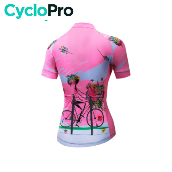 Maillot Vélo de Route Rose - Happy+