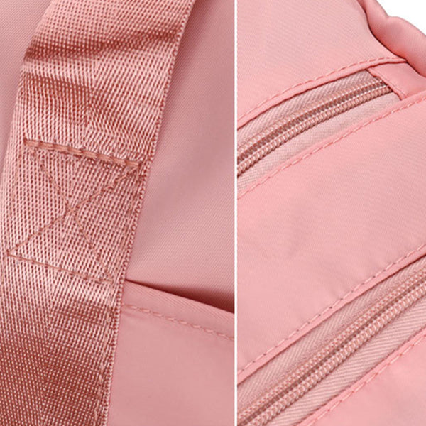 Sac de sport femme rose double poche