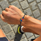 bracelet running bleu et rouge