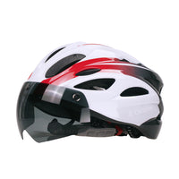 casque velo visiere blanc et rouge adventure 2