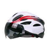 casque velo visiere blanc et rouge adventure 2