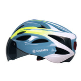 casque velo visiere bleu et jaune adventure 34