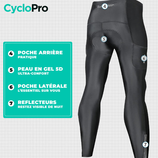 Collant Cycliste Thermique Homme - Practical+
