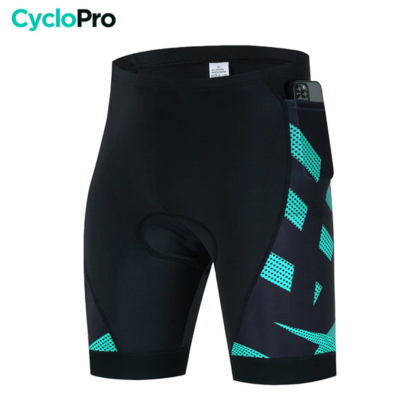 3-pocket fietsbroek turkoois 