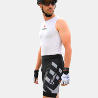 Praktische witte strapless fietsbroek voor heren 