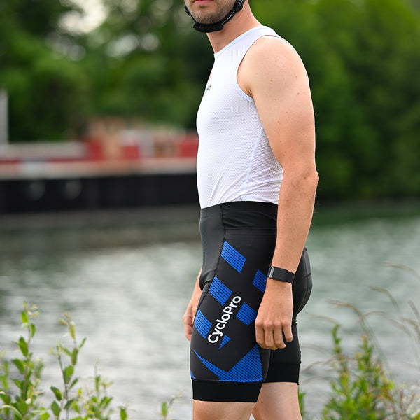 cuissard cycliste homme sans bretelles practical bleu 2