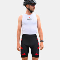 praktische rode strapless fietsbroek voor heren 