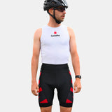 praktische rode strapless fietsbroek voor heren 