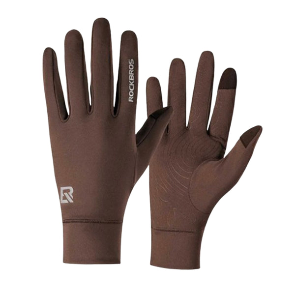 gants de running skinny marron