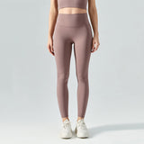 Taupe fitnesslegging voor dames met hoge taille