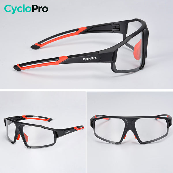 Lunettes Vélo Photochromiques rouge - Ascension+