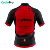 maillot cyclisme rouge mont ventoux dos