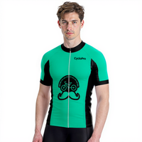 Maillot Cyclisme Route Turquoise - Fleur de l'age