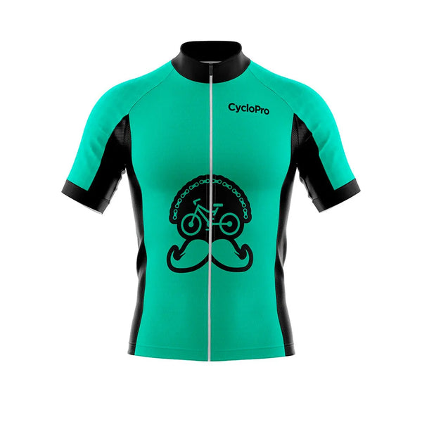 Turquoise bloem fietsshirt