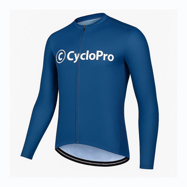 maillot cycliste printemps bleu roi