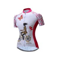 Maillot de cyclisme Femme - Fleuri Maillot manches courtes pour femme GT-Cycle Outdoor Store Rouge S 