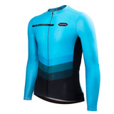 maillot long cycliste agility bleu 7