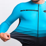 maillot long cycliste agility bleu 8