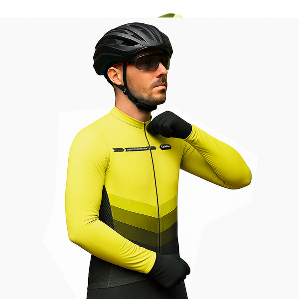 maillot long cycliste agility jaune 34