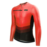 maillot long cycliste agility rouge 3
