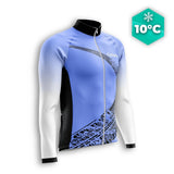 LANGE HERFST BLAUW FIETSJERSEY - TRACE+ CycloPro herfstwielertrui S 