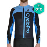 LANGE BLAUWE FIETSJERSEY - WINTER - FLASH+ Thermojersey heren GT-Cycle Outdoor Store XS 