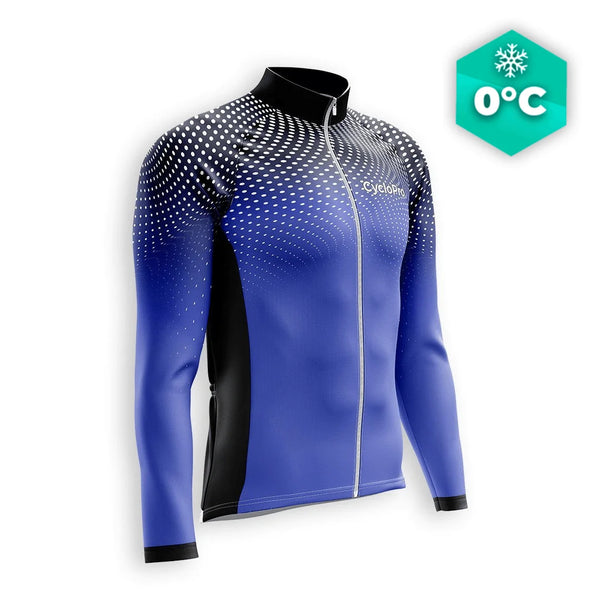 LANGE BLAUWE WINTERFIETSJERSEY - MATEN Thermojersey heren GT-Cycle Outdoor Store S 