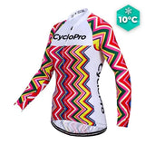 LANG ROZE FIETSJERSEY - HERFST - MOSAIC+ jersey met lange mouwen voor dames GT-Cycle Outdoor Store L 