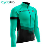 Maillot cycliste hiver Turquoise - Agility